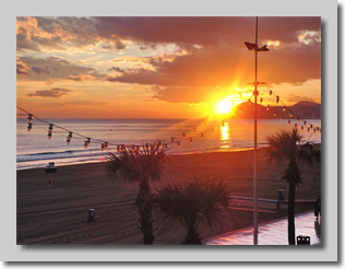 zonsondergang vanaf balkon
